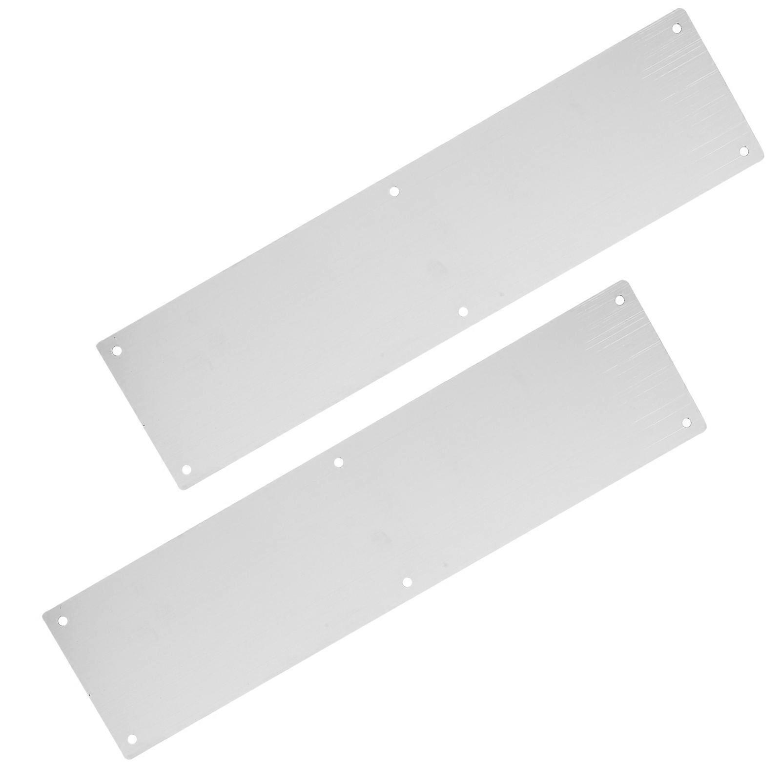 Stainless Steel Door Push Plate 1 Set Decorative Kick Plate For Indoor Use 15.72X3.93X0.59in Durable Functionality