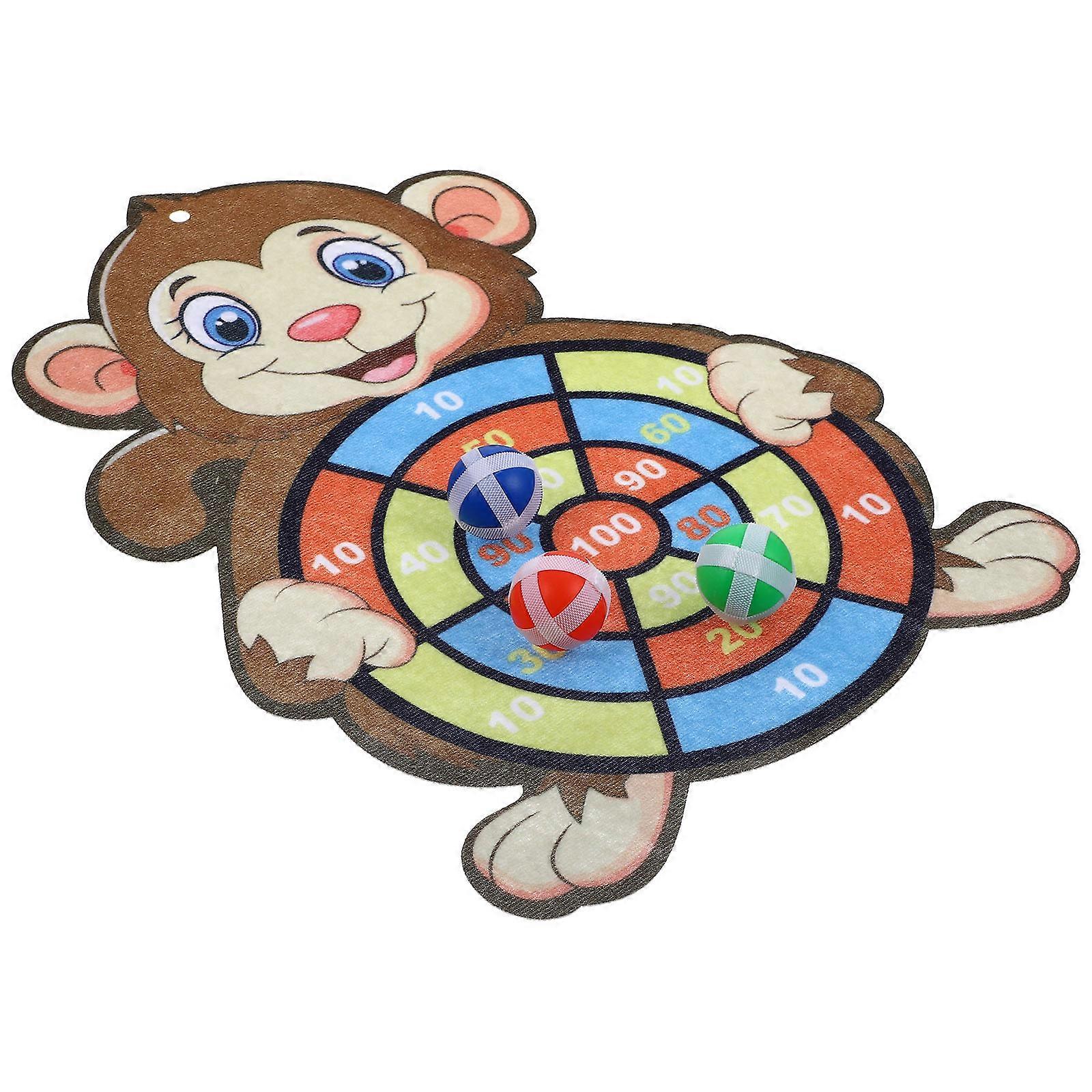 Children Toys Fun Family Game Interactive Game Plastic Circular Sticky Ball Target Toy Indoor Play 1Set