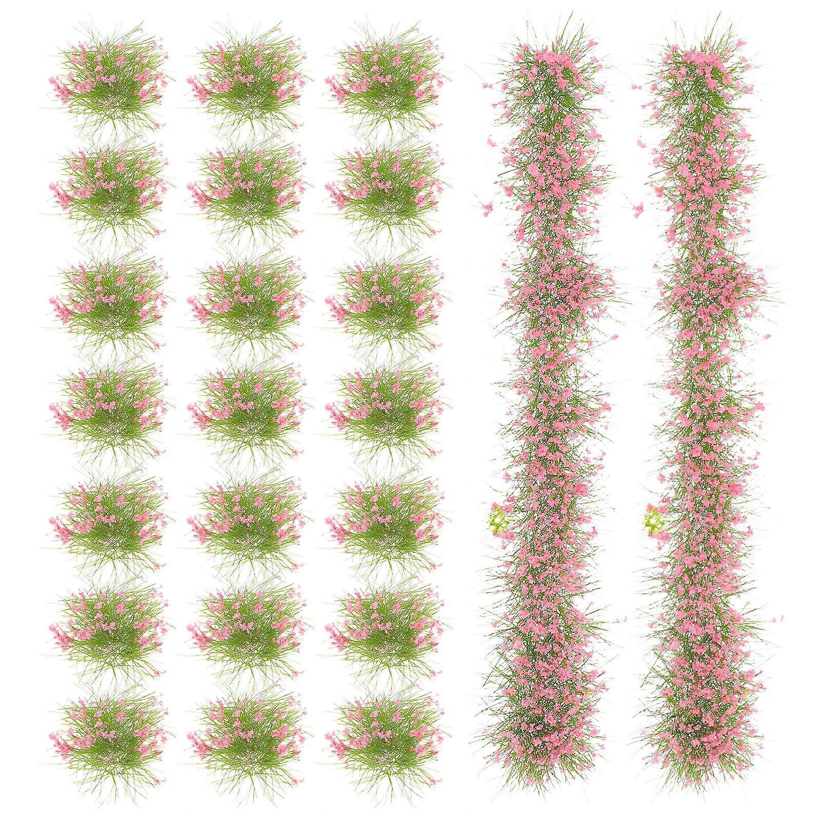 Pink Realistic Miniature Model Trees for Diorama Craft Decor 23pcs Plastic Mini Trees for Train