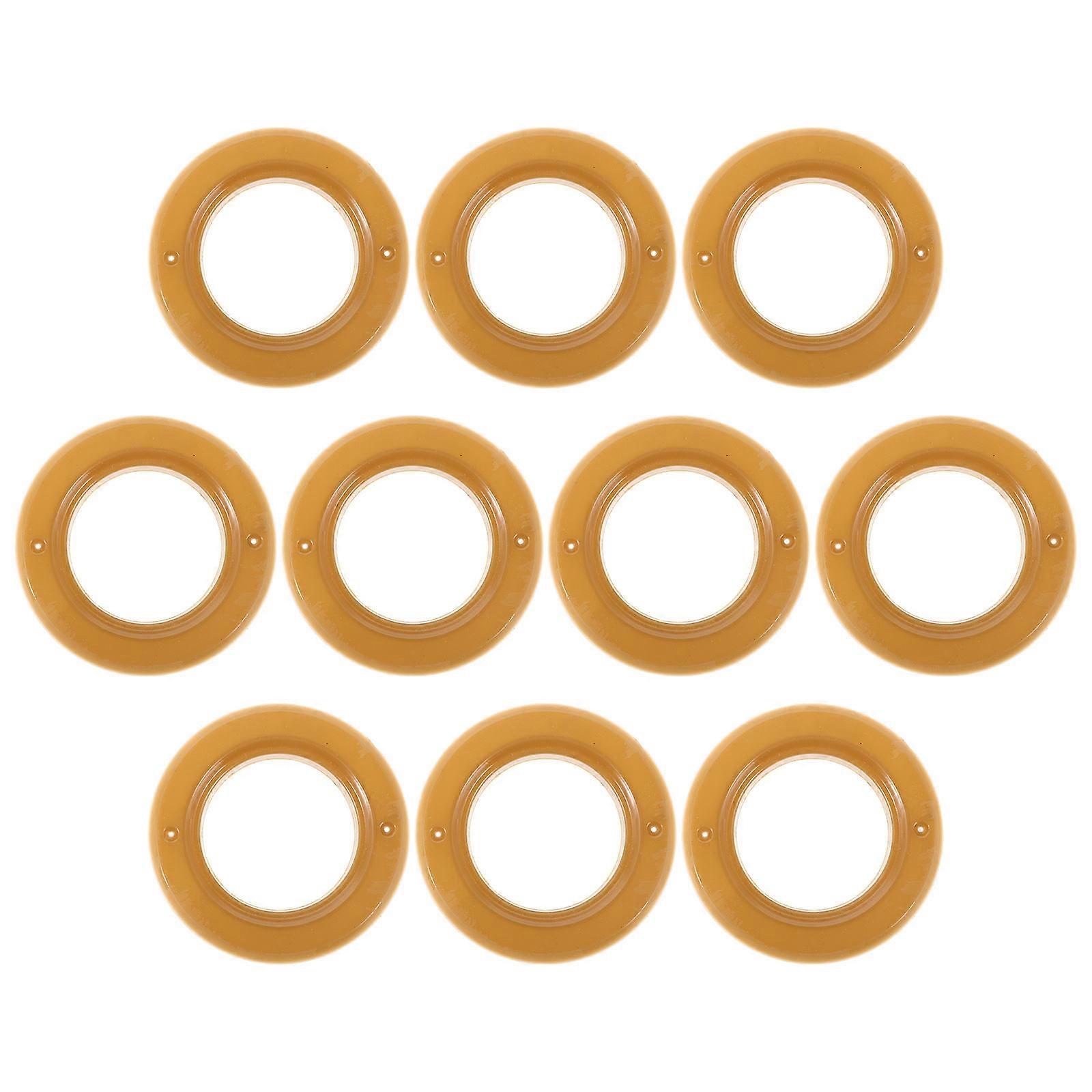 Predator Proof Birdhouse Plate Round Birdhouse Predator Guard for Bird Nesting Boxes Khaki 9.00X5.50X1.00CM Predator Protection 10Pack