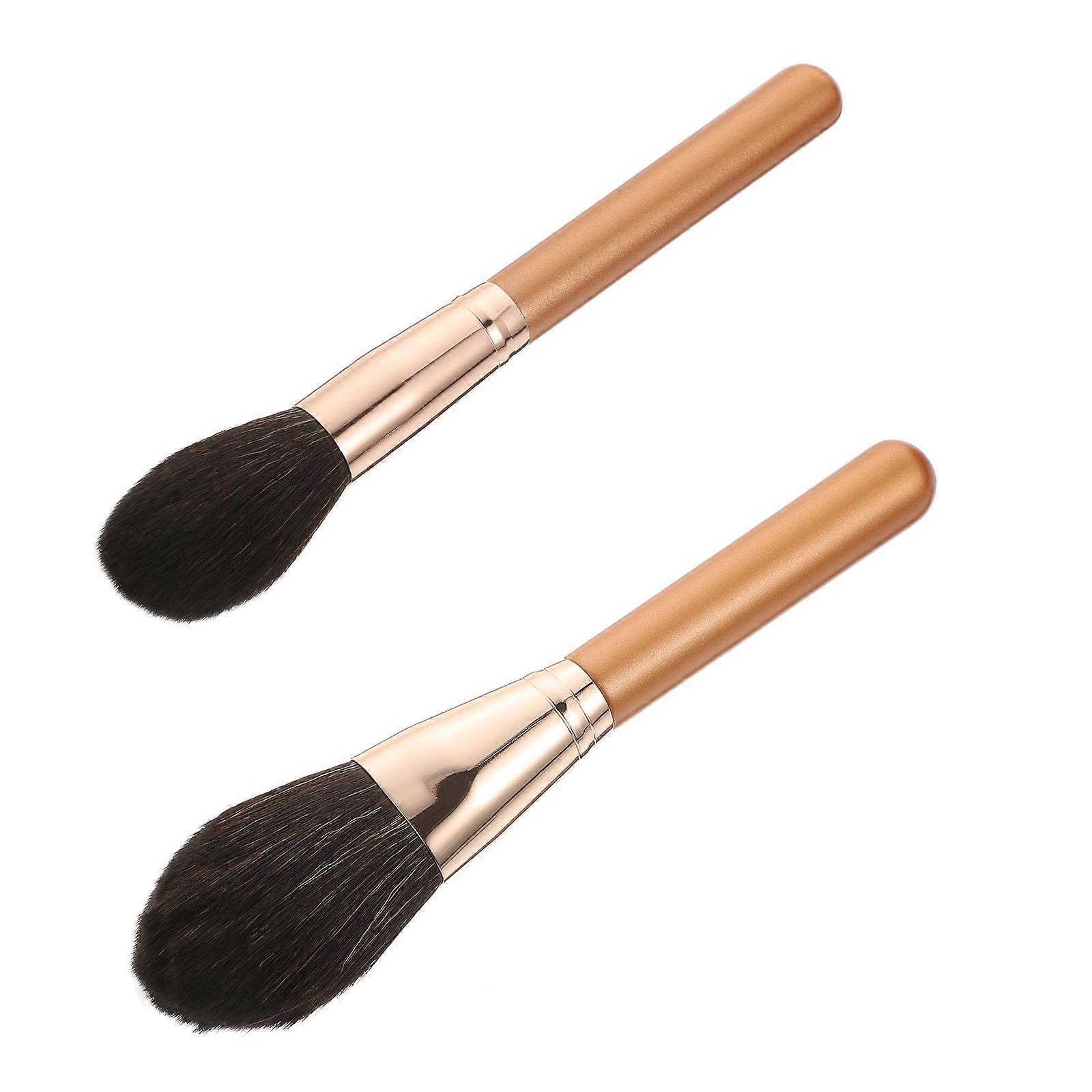 Professional Foundation Brushes for Makeup with Artificial Fiber for Women Multi Practical Highdensity Face Powder 2pcs
