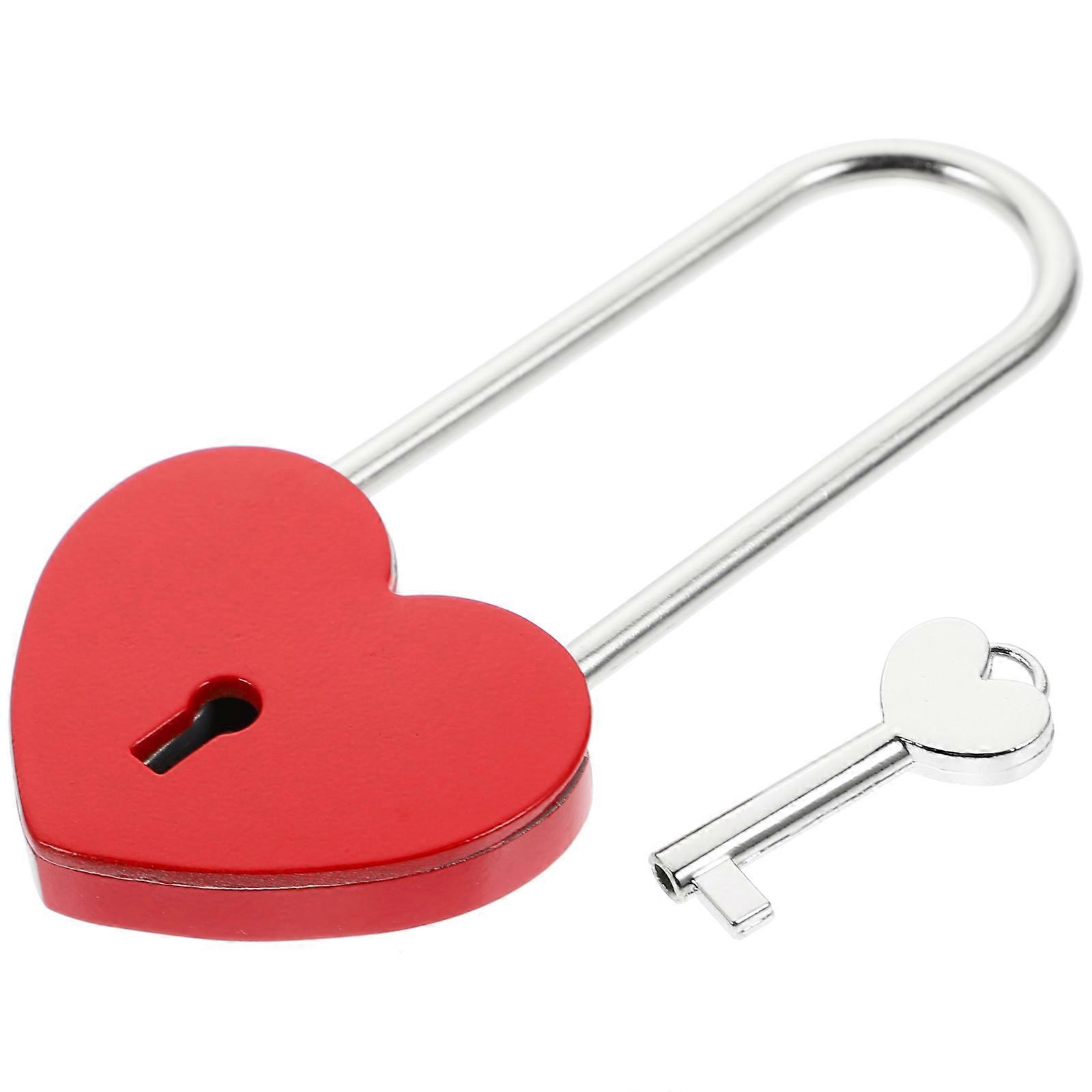 Durable Heart-Shaped Lock For Travel & Suitcase Locking Security For Couples 1PC