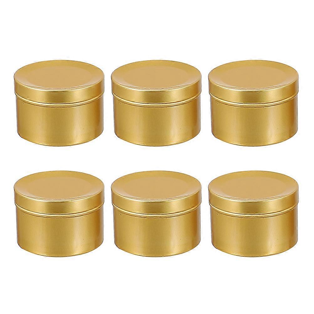 6pcs Aluminum Refillable Essential Oil Candle Jars with Unique Lids for DIY Home Fragrance Projects – Lightweight, Durable Cosmetic Containers for