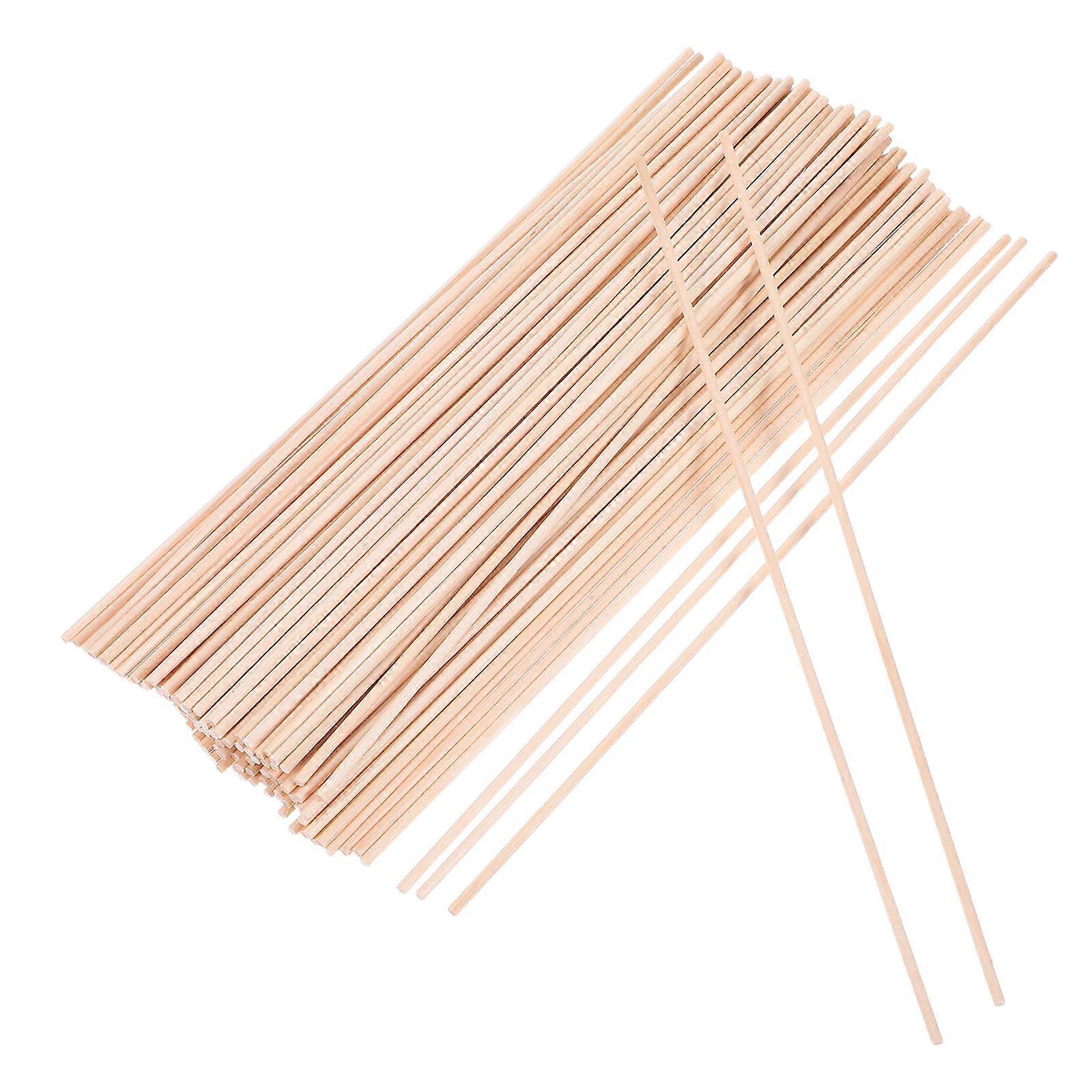 100pcs Natural Wood Dowel Rods for DIY Crafts & Creative Projects – Unfinished Craft Sticks for Hands On Learning & Coordination Activities