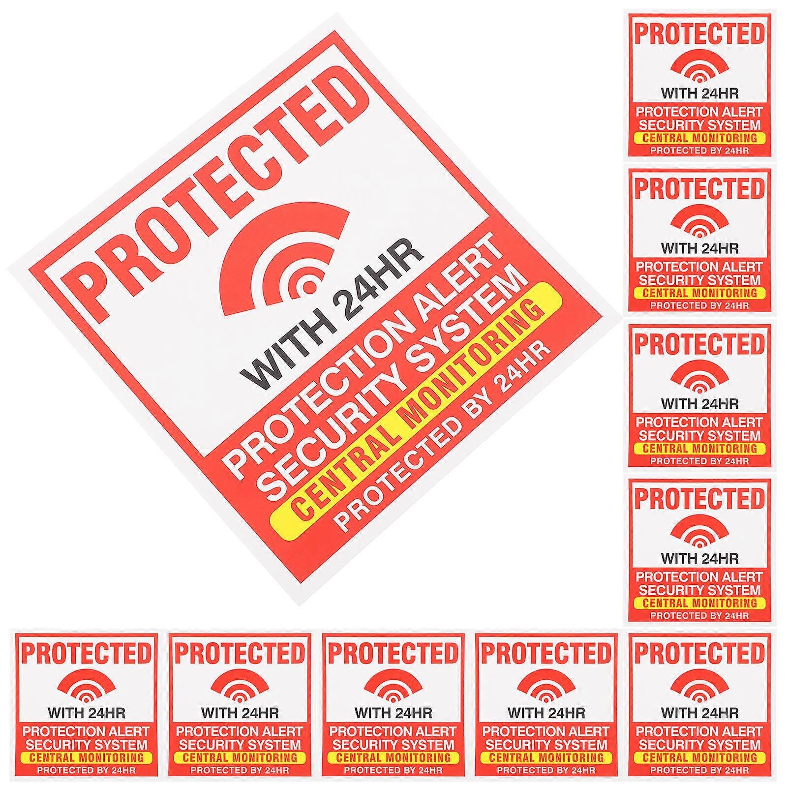 Security Stickers for Home with Powerful Visual Deterrent Red Paper Sticker 30 Sheets