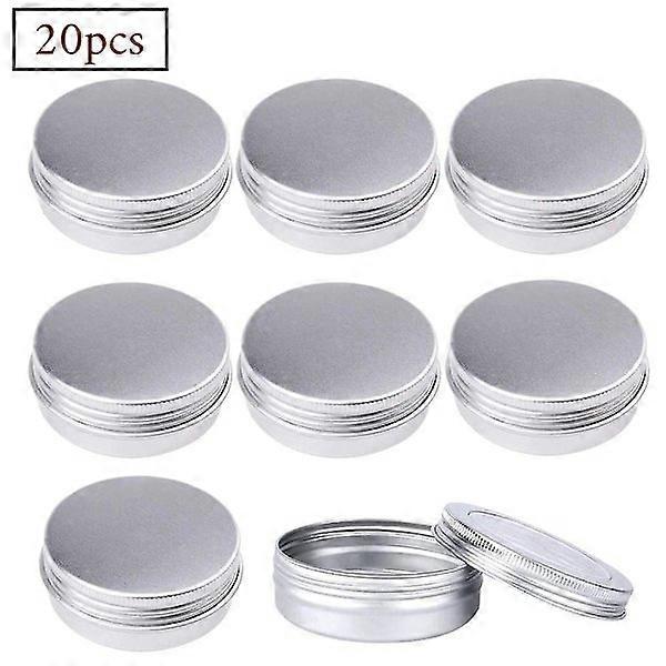 14個60mlアルミ瓶、丸型アルミ缶、DIY工芸品用スクリュー蓋付き化粧品容器