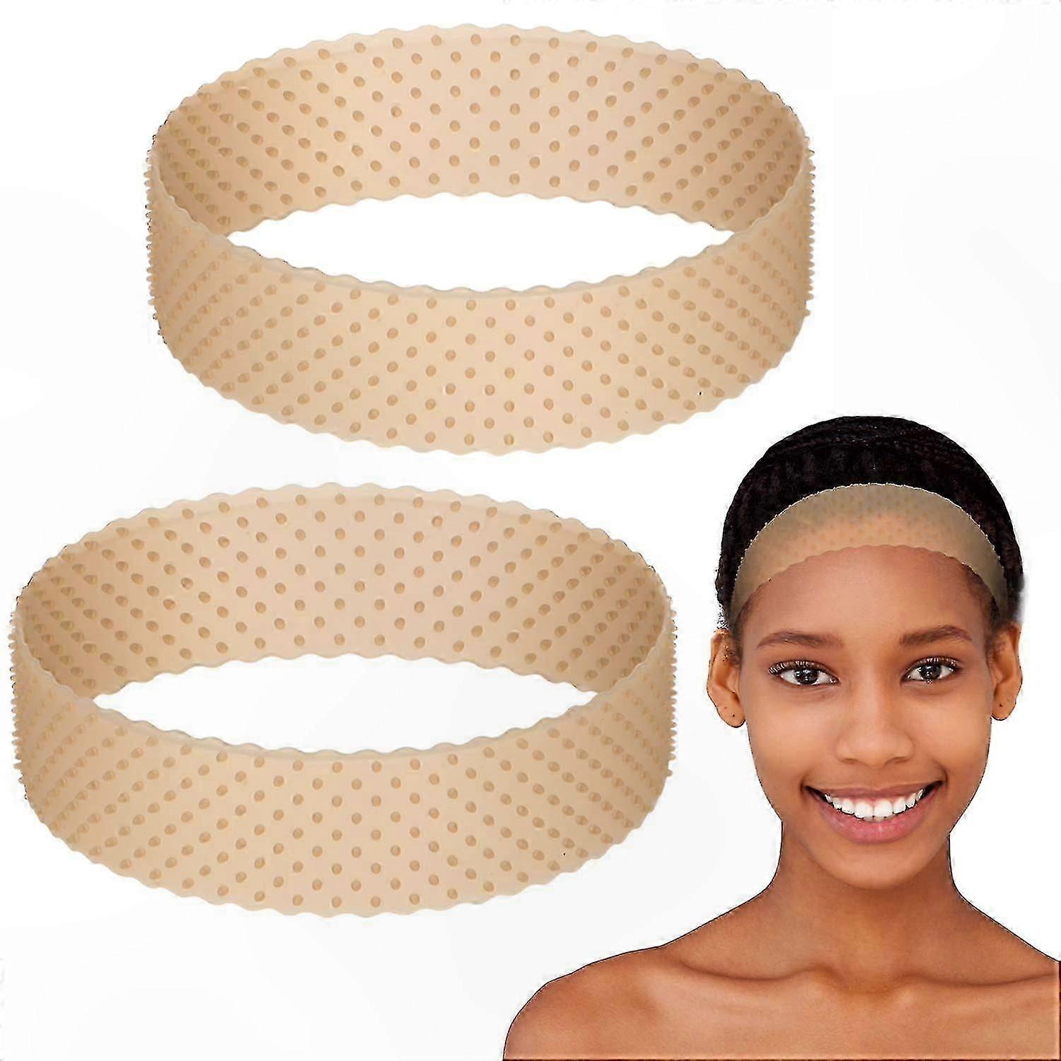 Adjustable Silicone Wig Strap Set with Non-Slip Grip for Secure Fit
