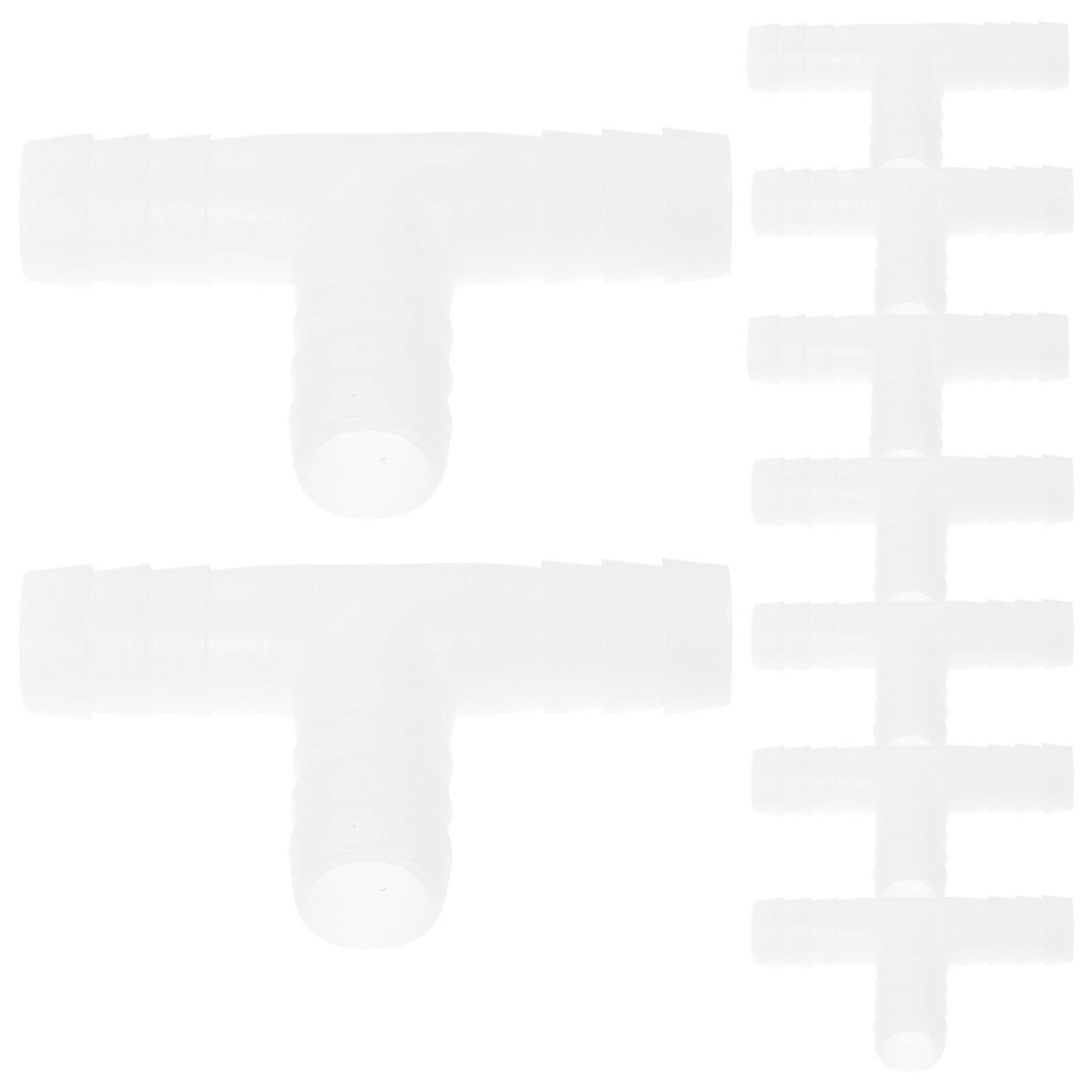 Water Pipe Quick Connector Tee Barb Fitting Laboratory Applications Easy To Install 12mm Hose Diameter 10Pcs