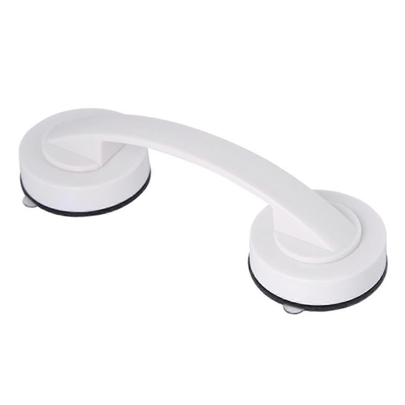 Nonslip suction grab bar for seniors, secure shower handle, drilling required. Versatile for bathrooms, kitchens.