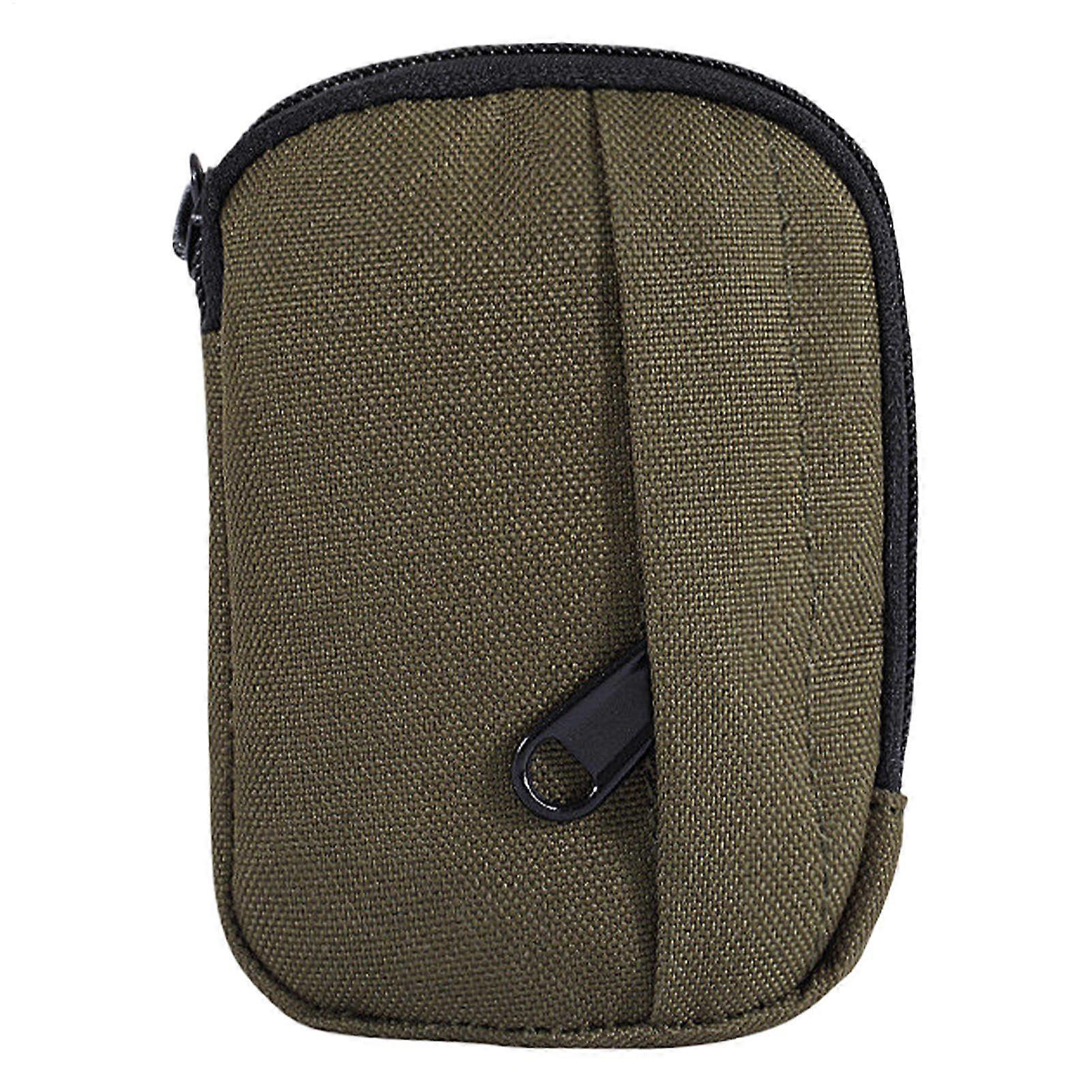 Waist Bag for Men, Outdoor Nylon Waist Pouch with Coin and Card Holder, Portable Camping Wallet for Keys and Headphones