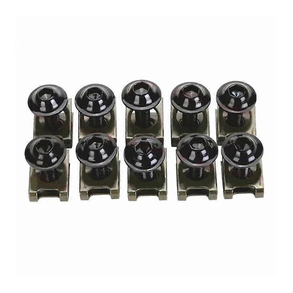 6mm Fairing Screw Set with Clip Nut for GSXR and RR Motorcycles - Compatible Fasteners for Bodywork Attachment