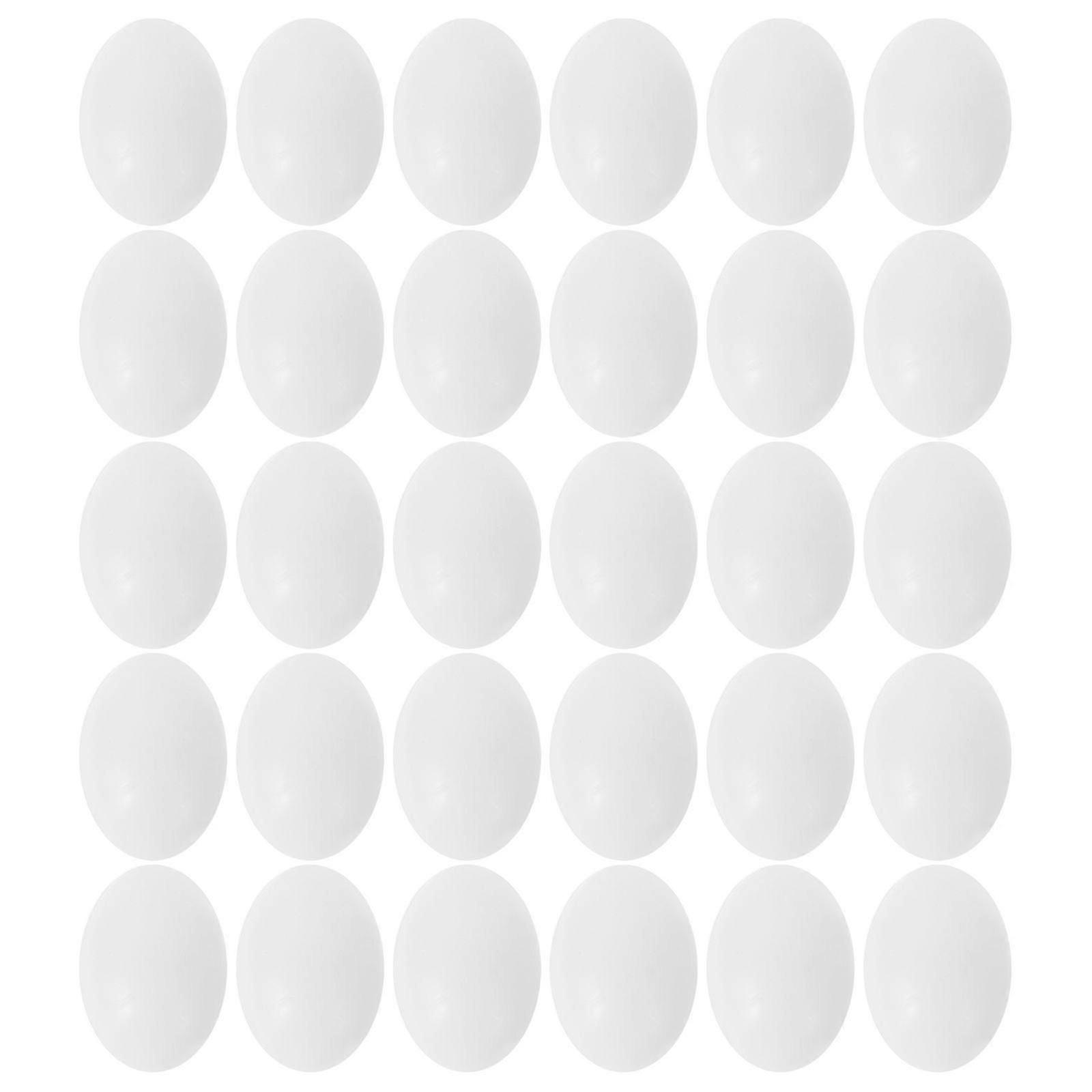 30Pcs Solid Plastic Pigeon Eggs for Tricking Birds to Stop Laying Eggs