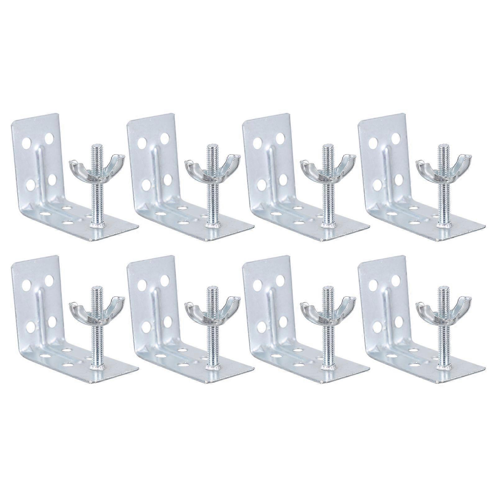 8pcs Shaped Wall Mounted Curtain Brackets for Roman & Bamboo Curtains – Easy Installation, Strong & Corrosion Resistant, Home Use