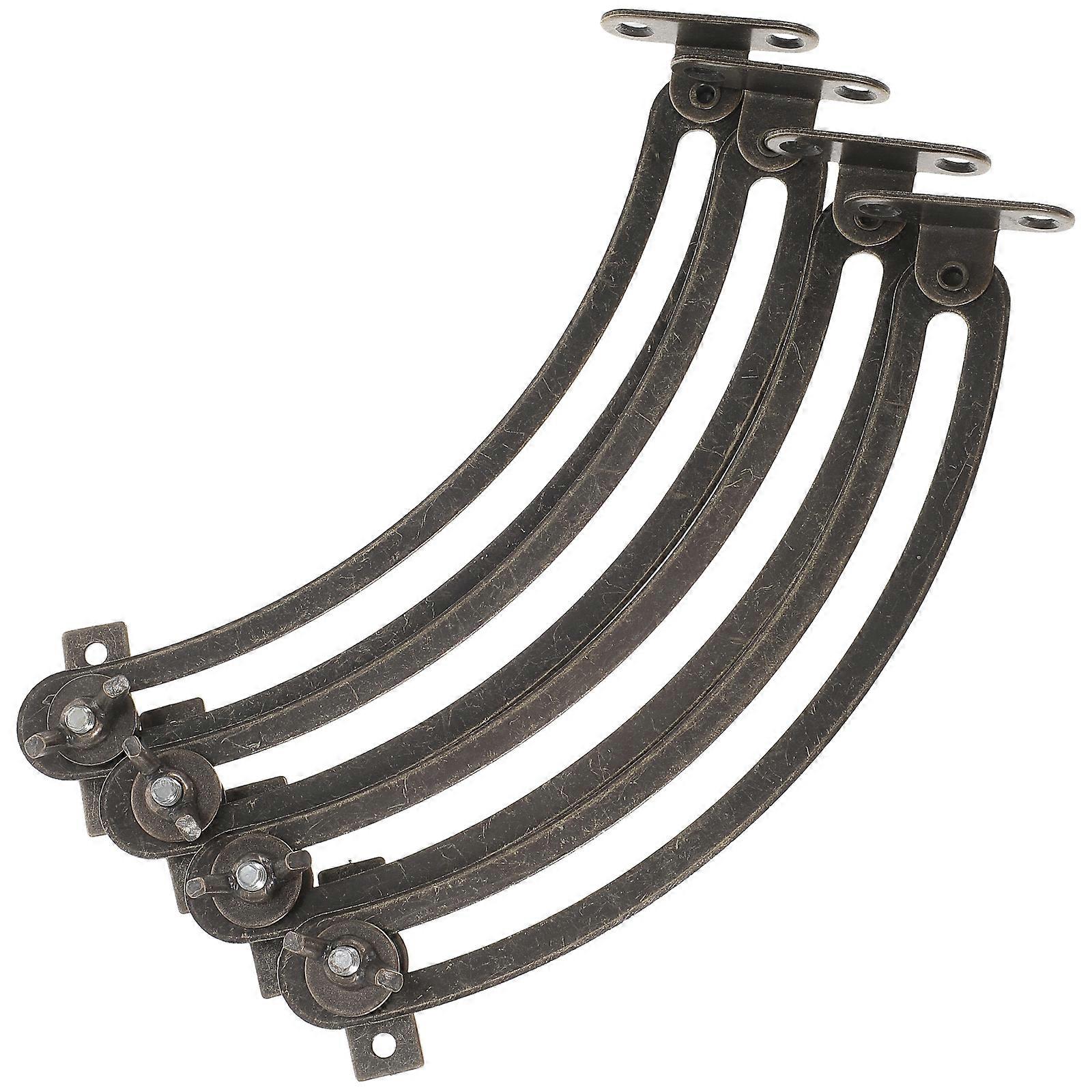 4pcs Soft Close Cabinet Hinge for Cupboard Door with Lid Support Black Iron for Cabinet Use