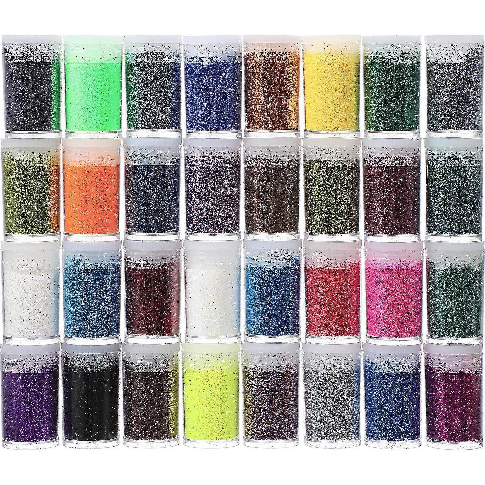Assorted Color Glitter Powder 32Pack Fine Glitter Bottles For House Decor And DIY Enthusiasts