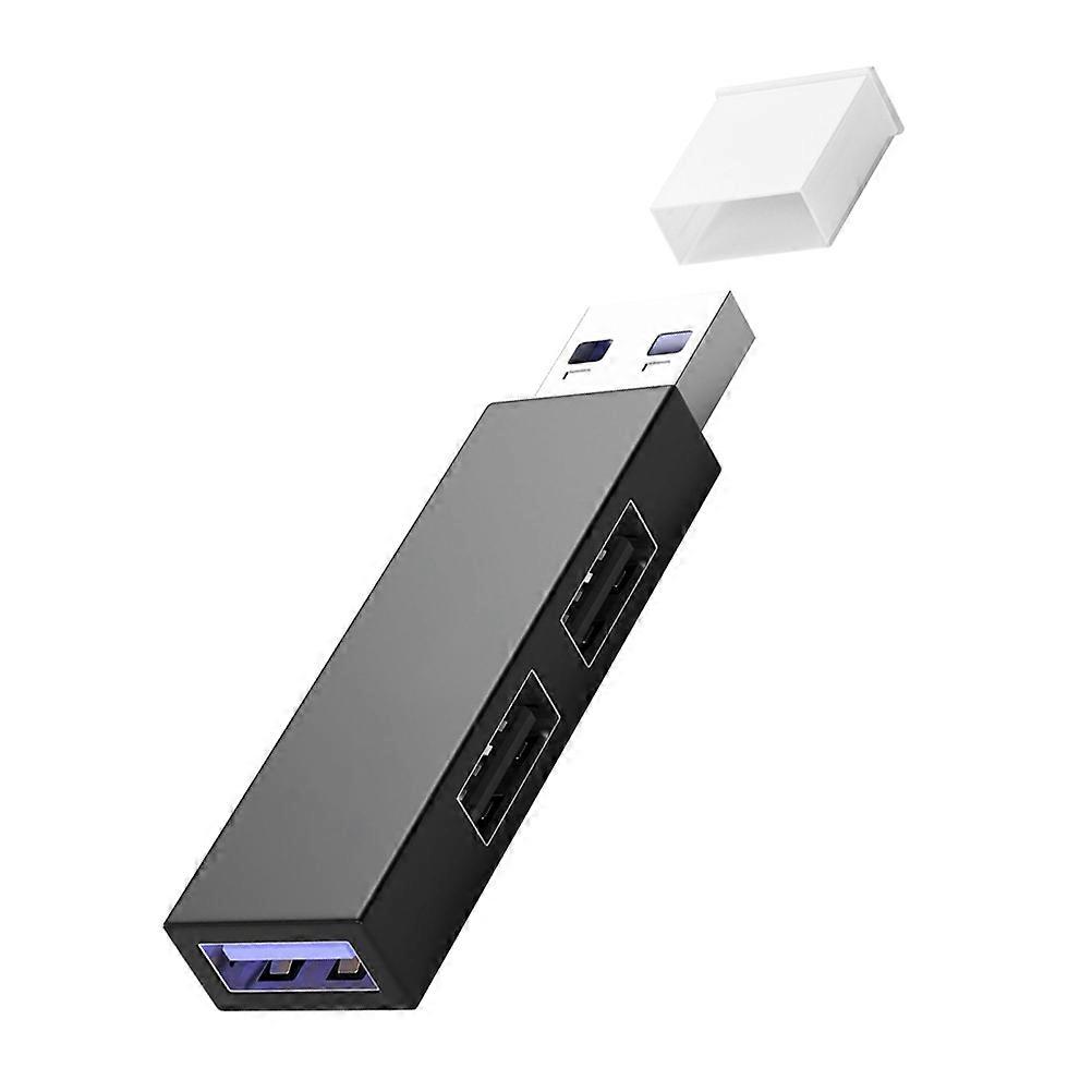 USB Port Expander For Office Use With Various Devices 7X1.8X0.9CM Black Low Power Consumption Benefits 1Set