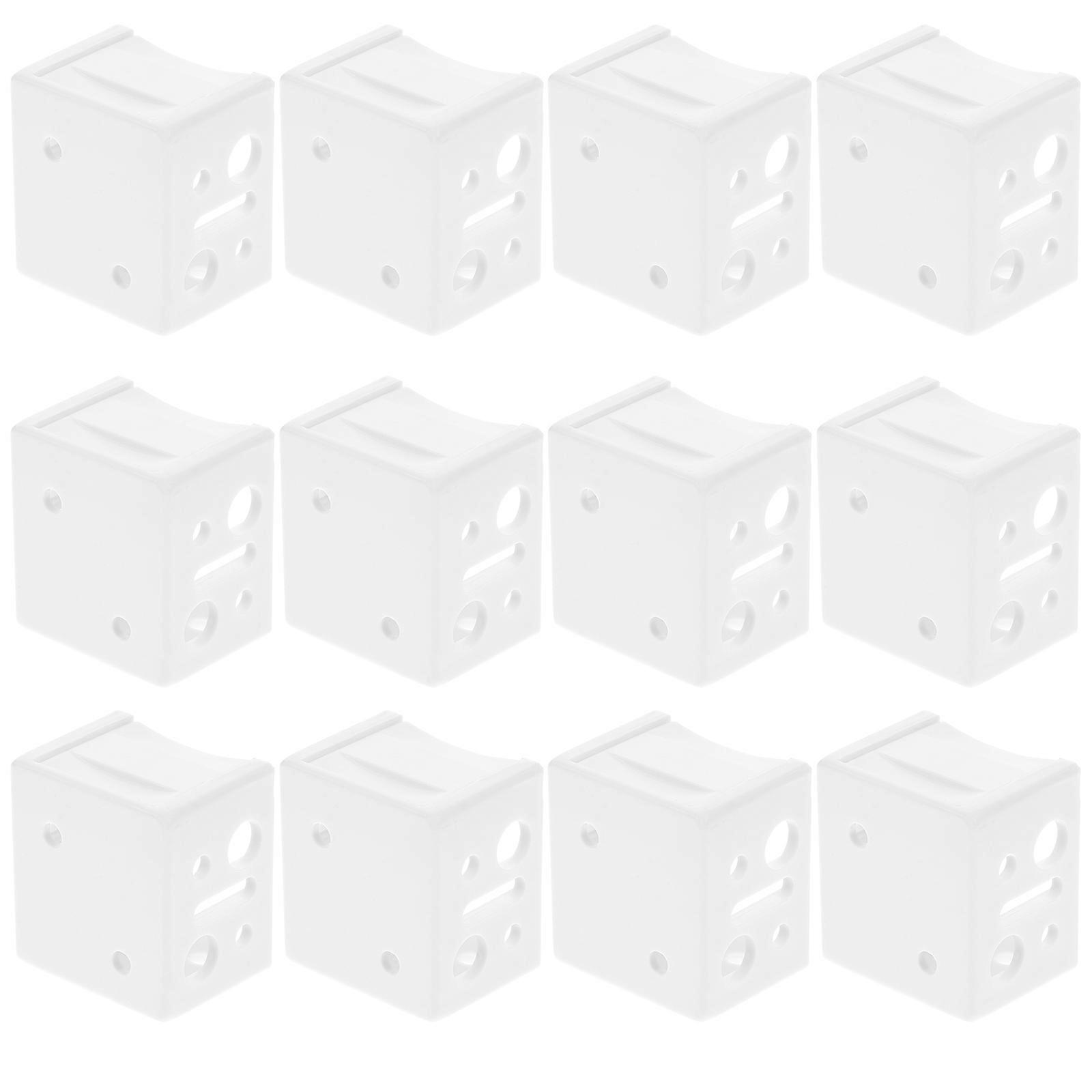 POM White Blind Brackets for Shower Curtain with Easy Installation 1 Inch