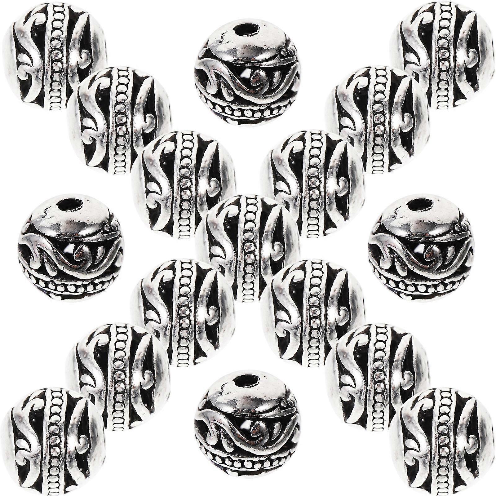 50Pcs Retro Design Alloy Bracelet Beads For Handmade Crafts Jewelry Making Women Components