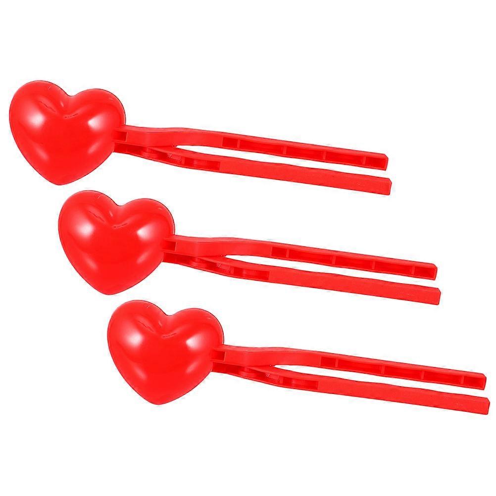 Funny Makers Set of 3pcs for Kids in Winter Safe Durable Plastic Red Color