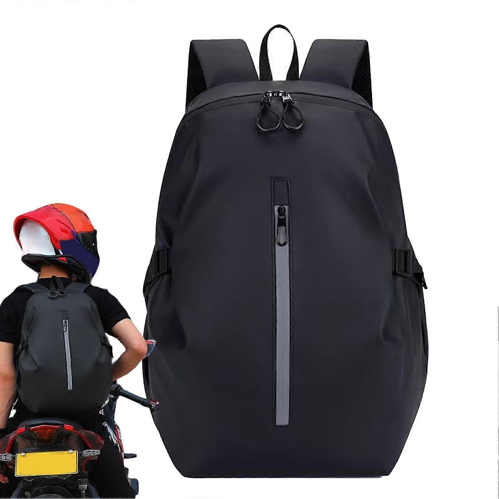 Motorcycle Bag Waterproof Helmet Backpack With Large Capacity Travel Daypack For Commuting Cycling And Daily Use