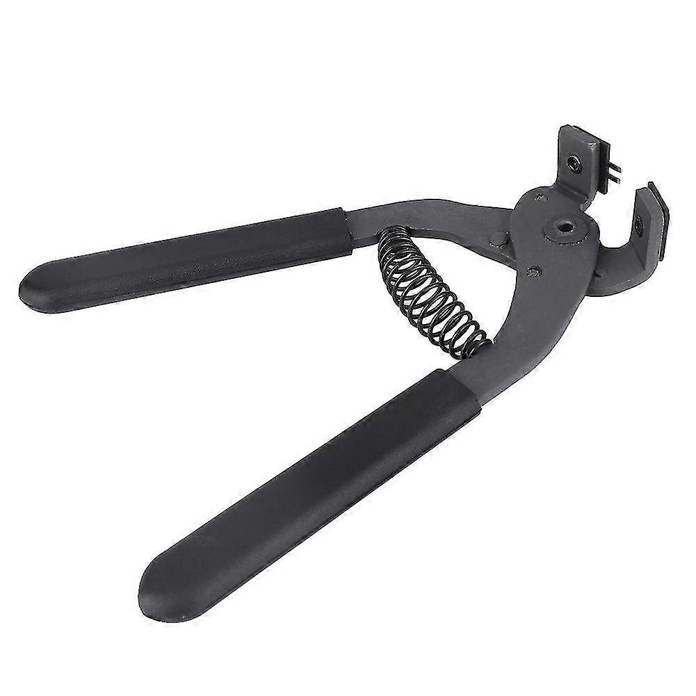 17cm Handheld Carbon Steel Hole Punch Tool with 2 Teeth - Silent Pliers for Leather Craft Projects (4mm)