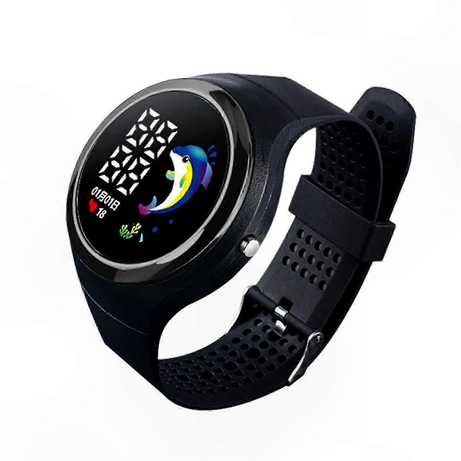 Children's Waterproof Digital Sports Watch with LED Display and Round Face for Boys and Girls Fashionable Timepiece
