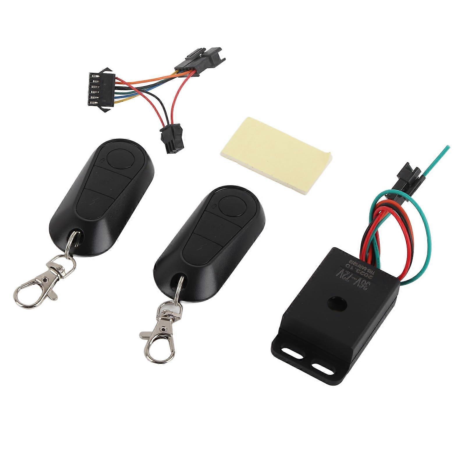 Electric Bicycle Alarm System 113 DB Super Loud Vibration Sensor Anti-Theft Remote Control for E-Bikes Scooters Motorcycles