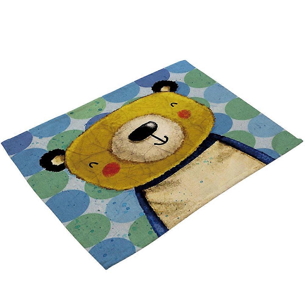 Unikt designet delikat miljø håndmalet dyr bomuld linned dækkeserviet (MC0036-3)