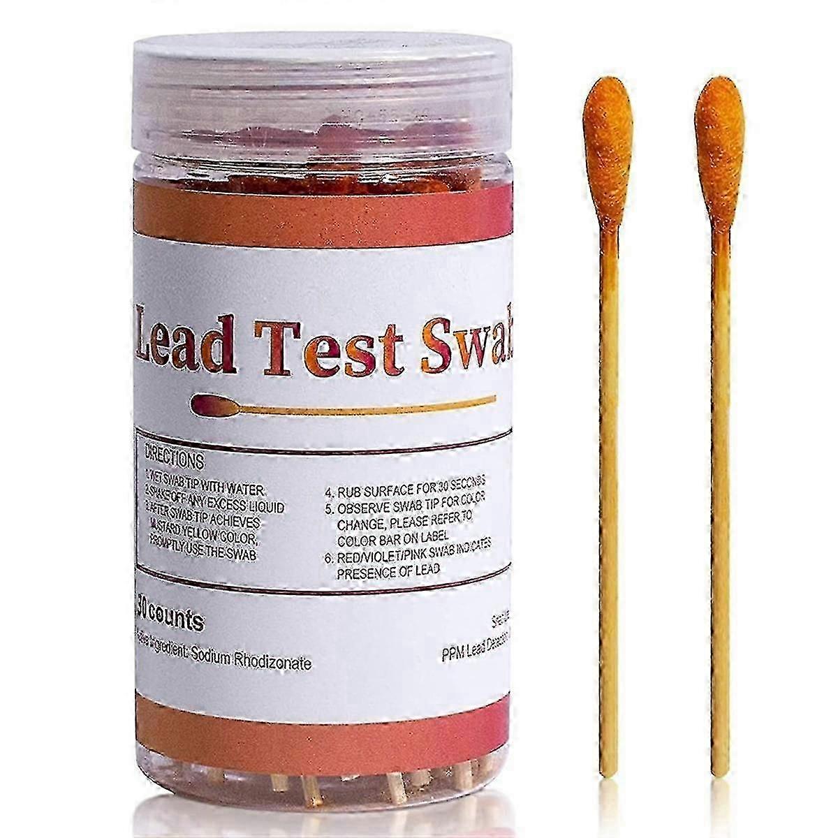 30PCS Lead Test Swabs, Instant Lead Test Kit for All Painted Surfaces,Ceramics, Dishes, Metal, Wood, Lead Testing Strips