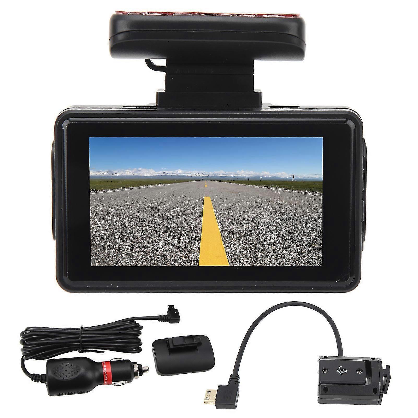 Dash Cam for Car Front and Rear Dual Lens Rotatable 3 Inch HD IPS Screen 1080P Night Vision Dashboard Camera Recorder for Driving Parking