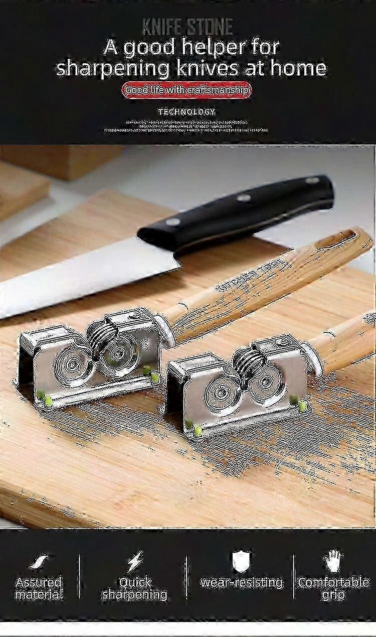 Multi-Function Fast Manual Knife Sharpener for Kitchen Household Blades - Efficient Sharpening Tool