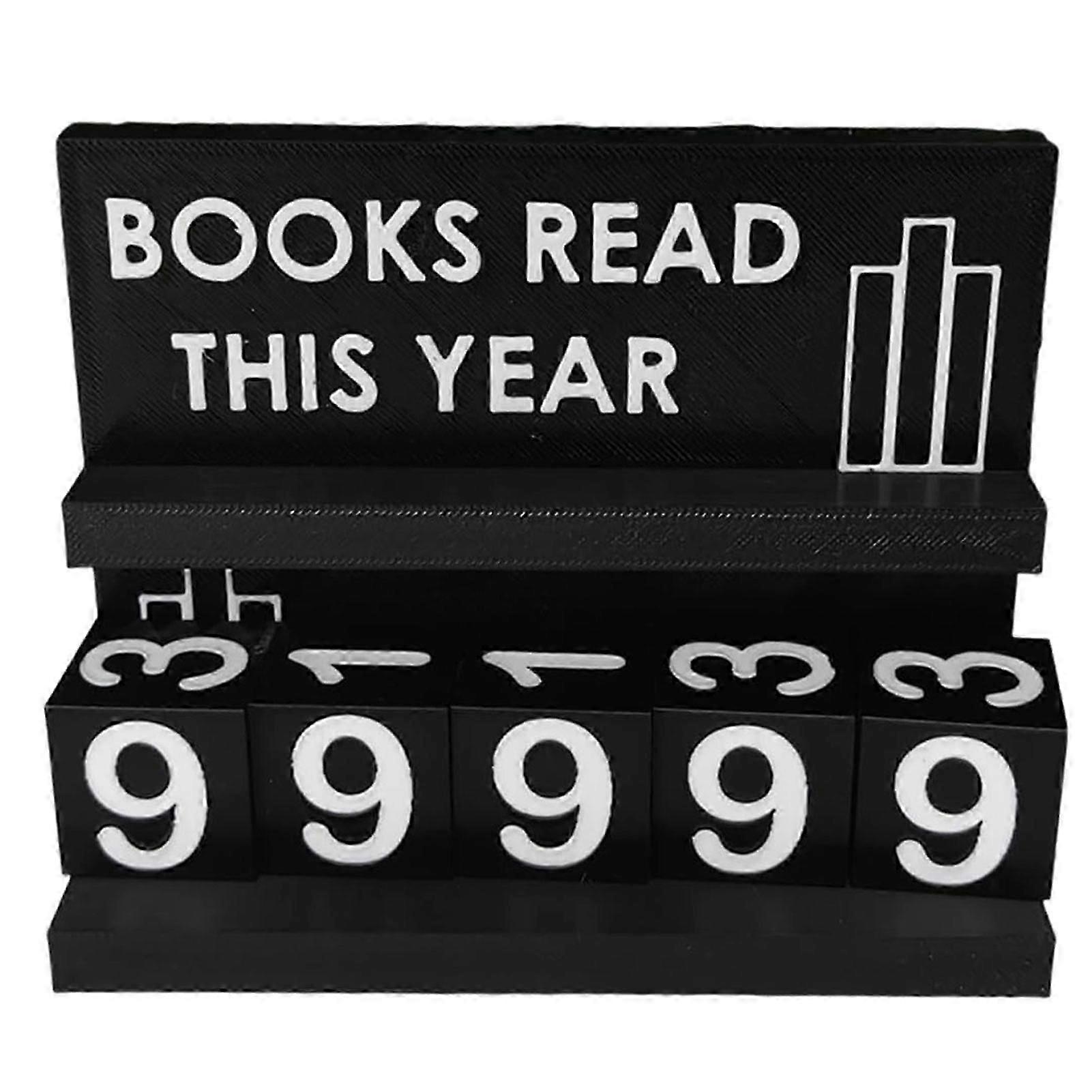 Book Read This Year Counter Books Read-Tracker Library Sign Presnet for Readers
