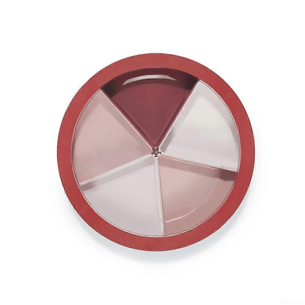 Elegant Snack Plate with Removable Compartments for Organized and Comfortable Snacking, Red Color, Durable Design