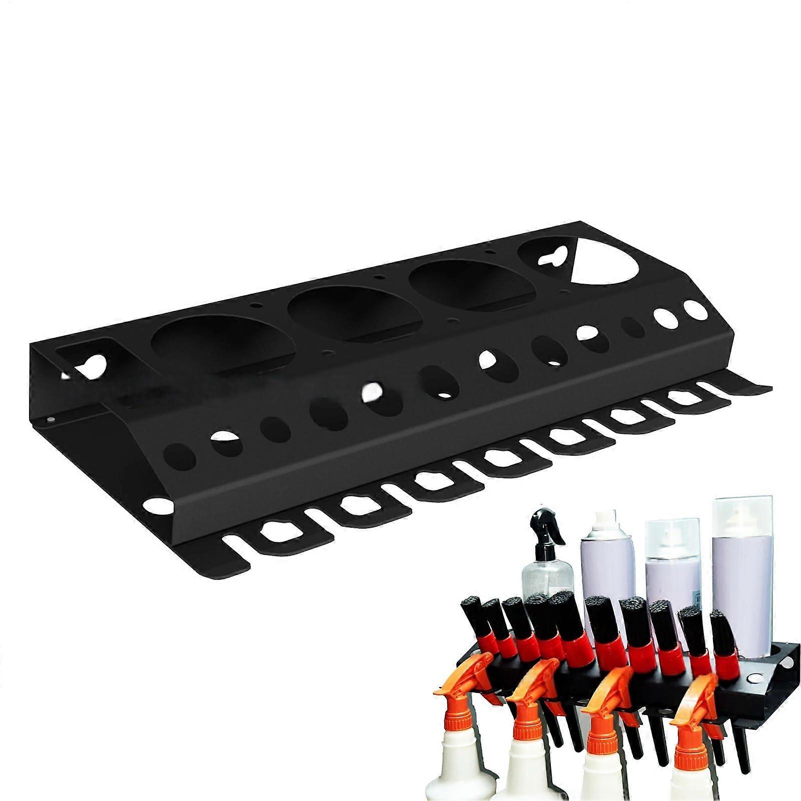 Car Spray Bottle Storage Rack Wall Mount Auto Detailing Holder Car Cleaning Tools Organizer For Garage Workshop
