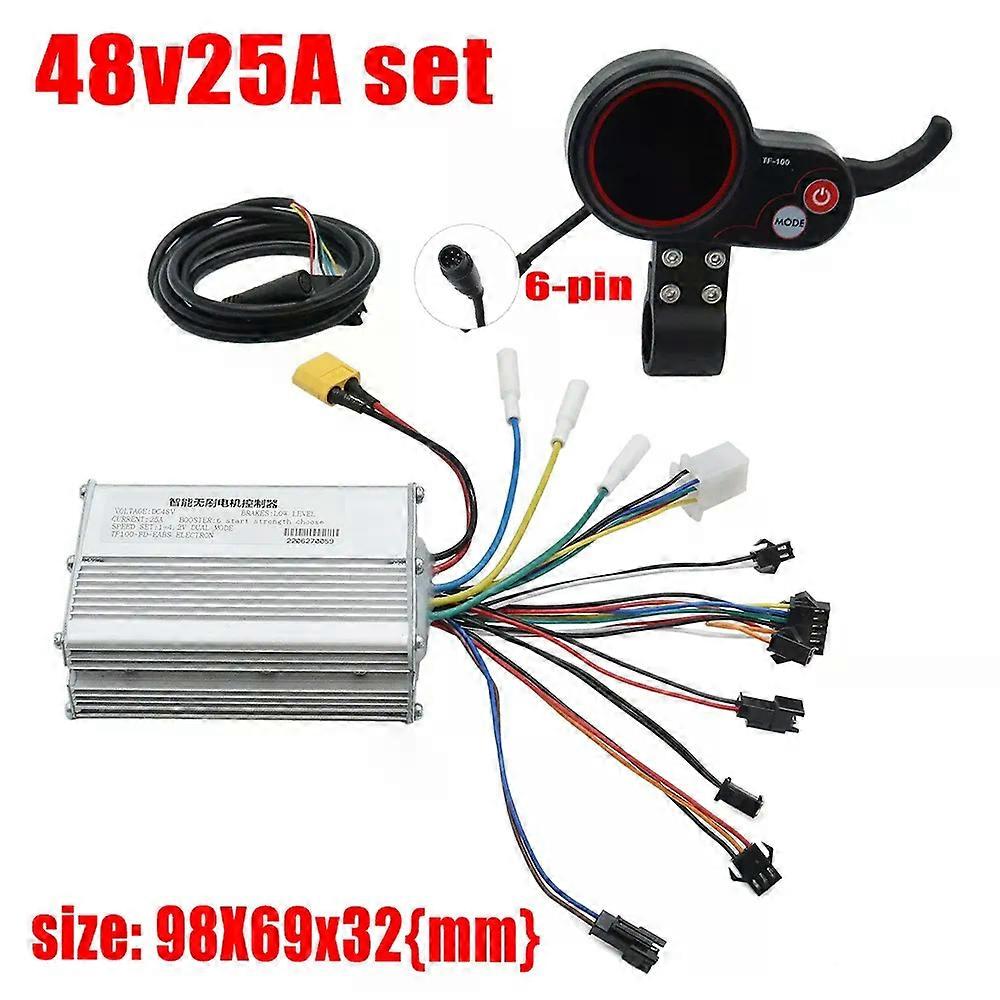 36V 48V 25A 20A 16A Nabenmotor Brushless Controller 5 6 Pins TF-100 Display für 10 Zoll Scooter KuGoo M4
