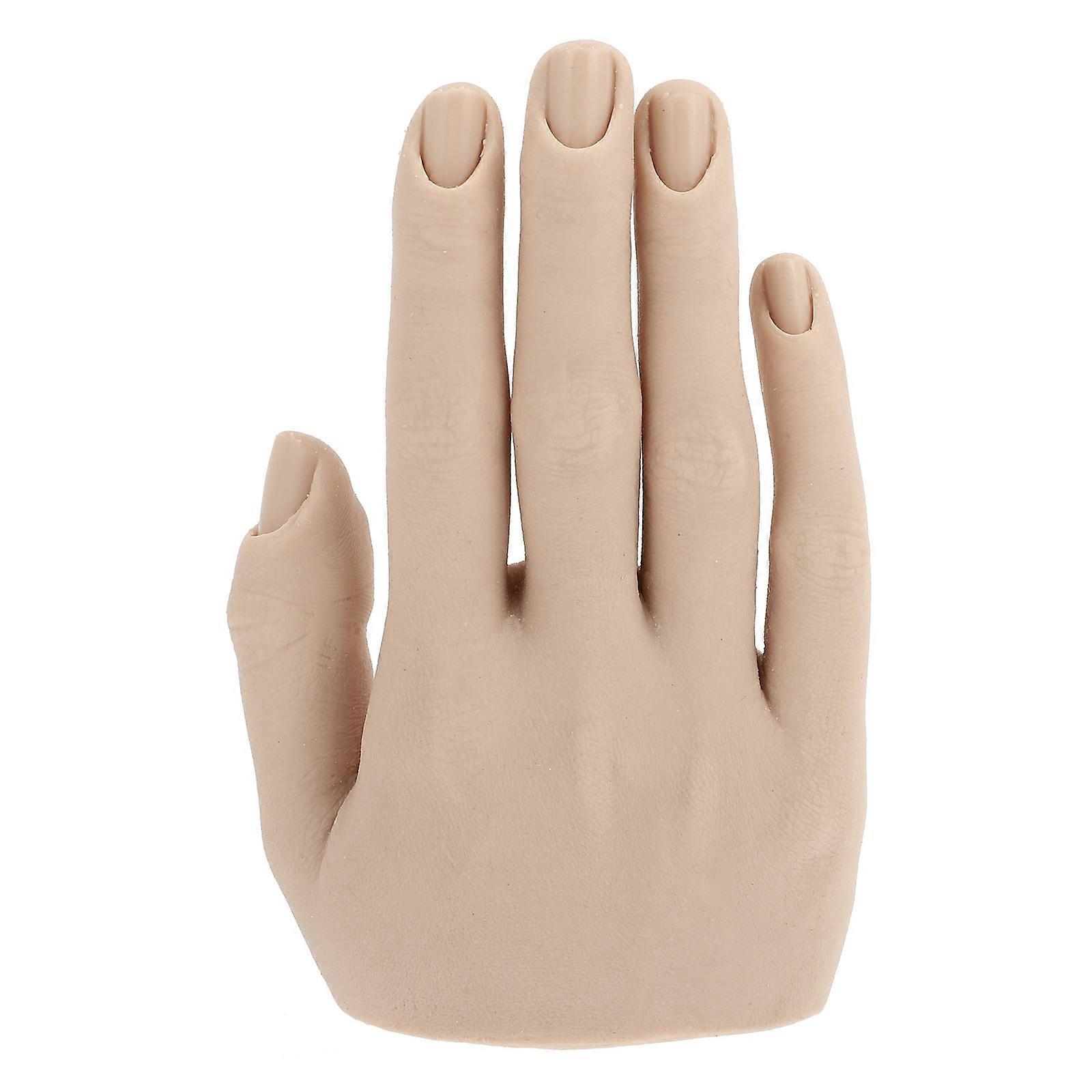 Silicone Nail Practice Hand Mannequin for Manicure Training – Bendable Fake Hand Model for Nail Art Beginners & Salon Use Tool