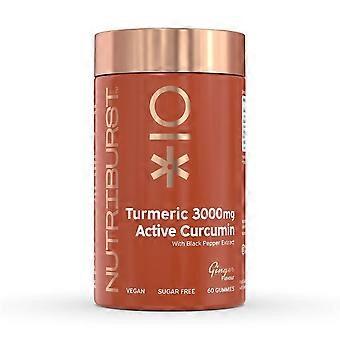 Nutriburst Sugar-free Turmeric Curcumin 3000mg 60 Gummies - 3 Pack