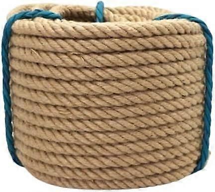 Jute Rope 12mm 50m Natural Jute String For Cat Scratcher, Gardening, Bundling, Wall Hanging Craft Decor Color One C