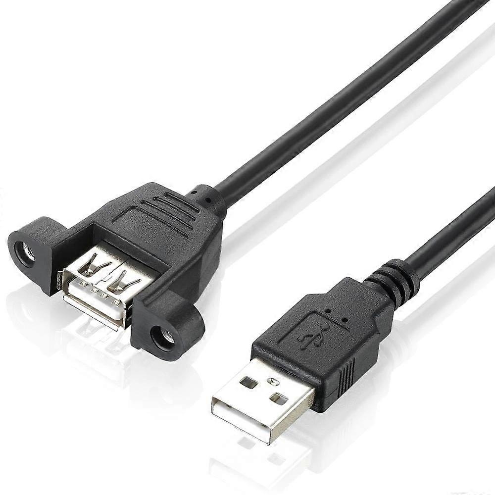 USB 2.0 AM to AF Mount Panel Cable