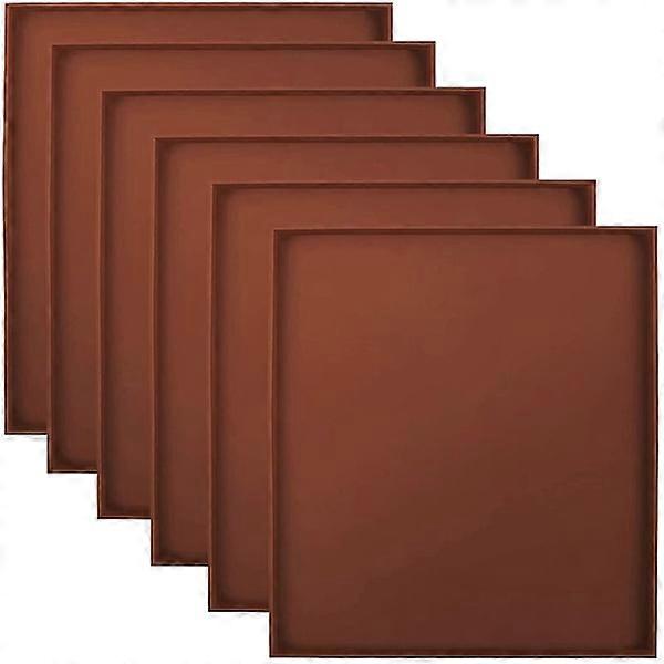 6-pack Silicone Dehydrator Sheets, Non-Stick Square Edges, Dehydrator Trays for Meat, Vegetables, Fruit, Food Drying Mat