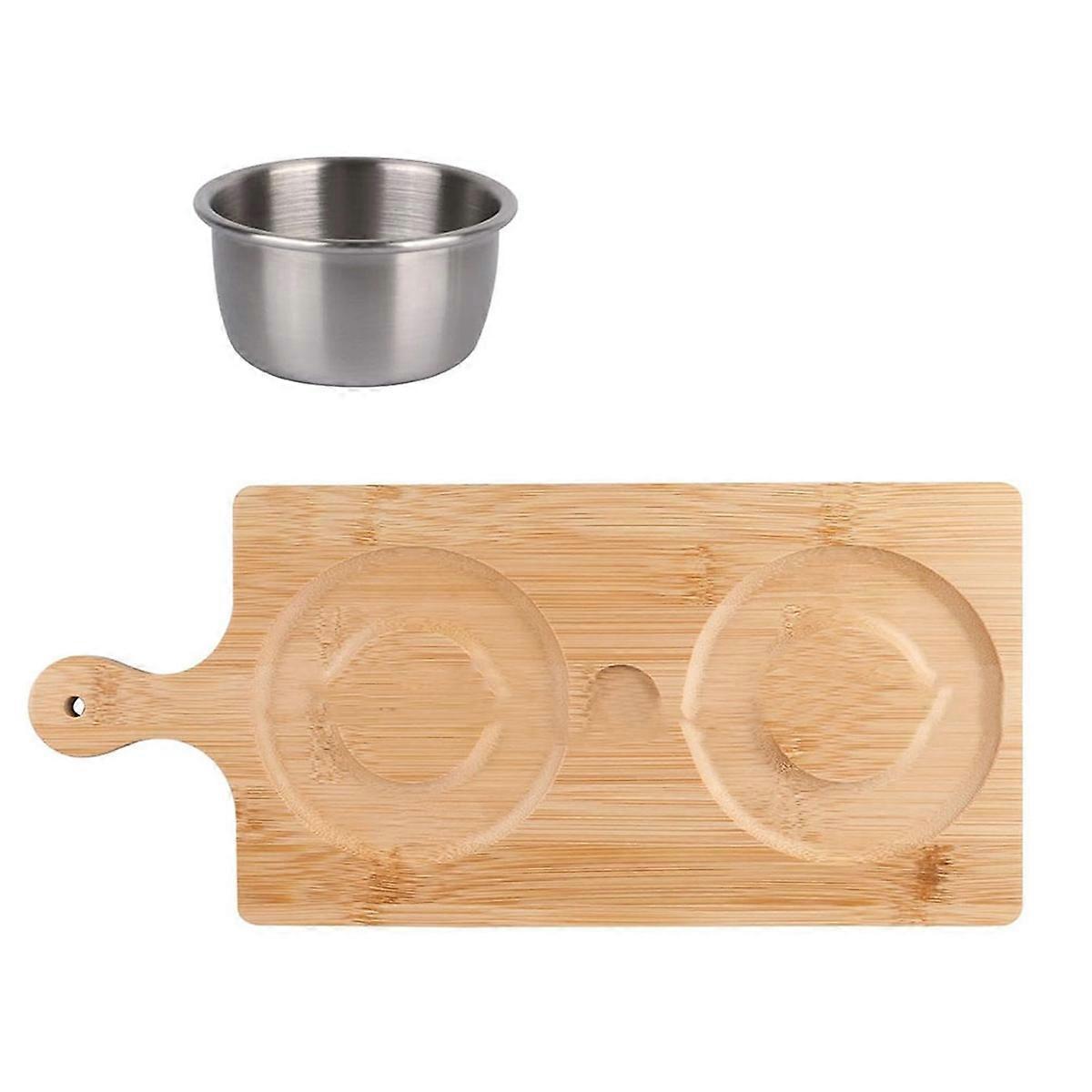 Salt Rimmer Set, Bar Rimmer Tray for Cocktails, Wood Glass Rimmer, Bartender Tool for Bars, Restaur