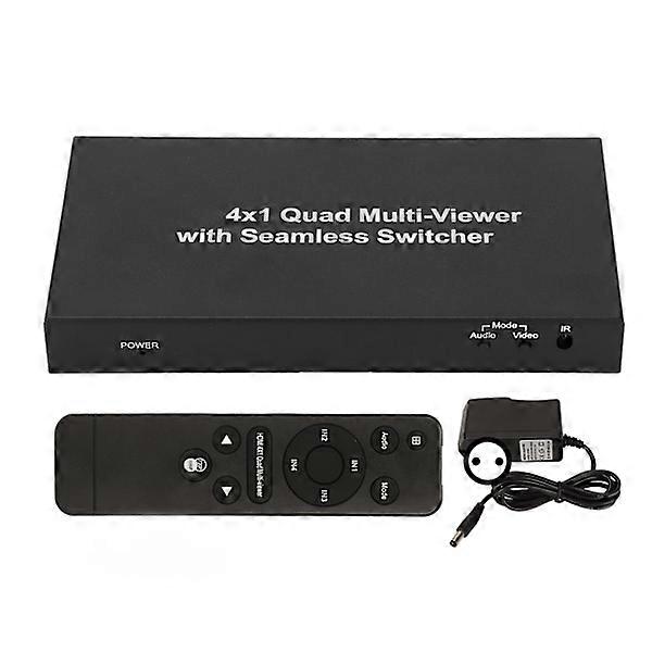 HD Multimedia Interface Splitter 4 in 1 out 1080P HD Multimedia Interface Switcher with Remote Control