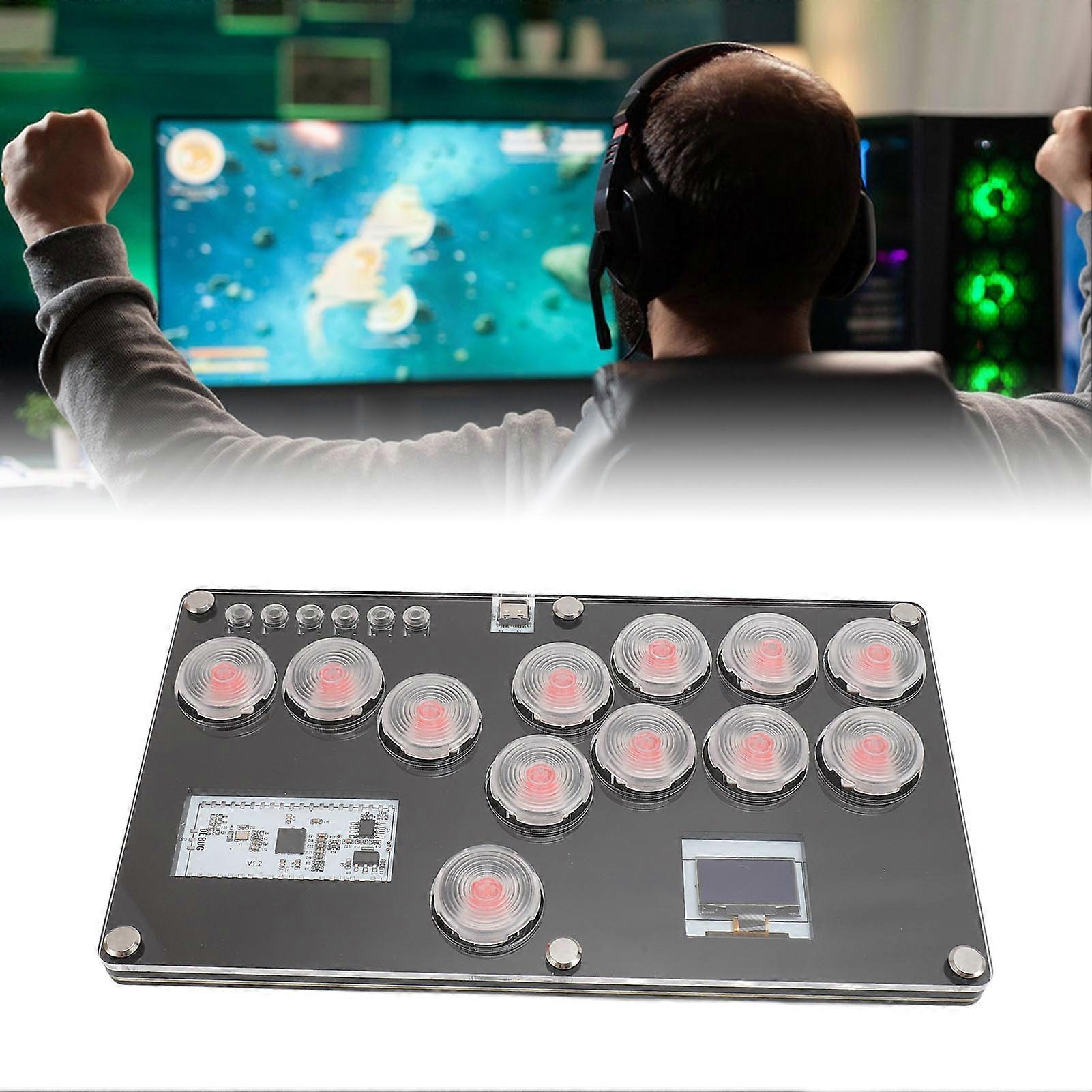 All Button Arcade Controller SKY 2040 v1.2, 12 Keys, Hot Swap, RGB
