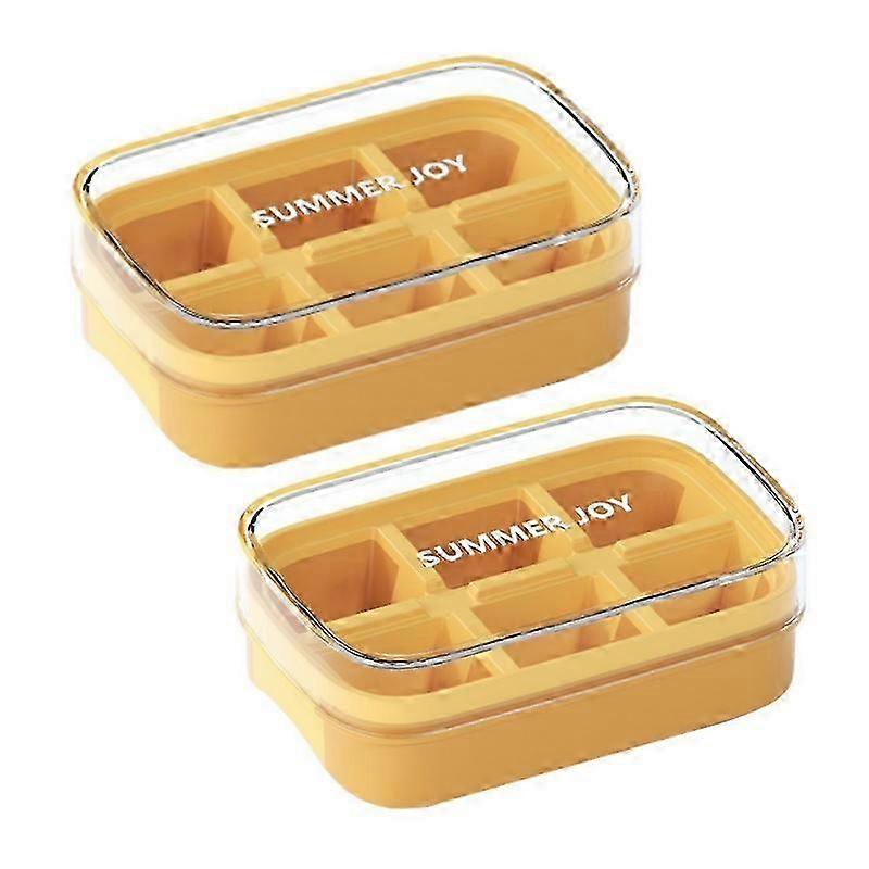 Large Silicone Ice Cube Trays with Lids - Reusable for Freezer, Ideal for Whiskey Ice 2x