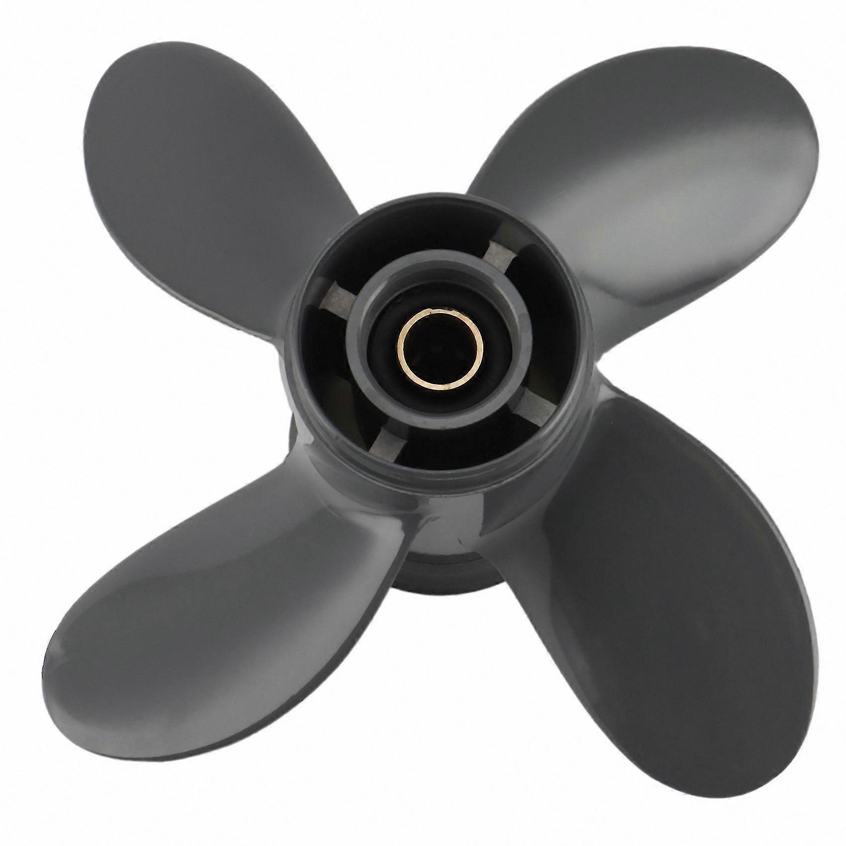 4-Blade Propeller 9.25x10 for Outboard Motors 8 Splines Fit 8 to 20 Engines Replacement Part 58134-ZV4-Compatible Models