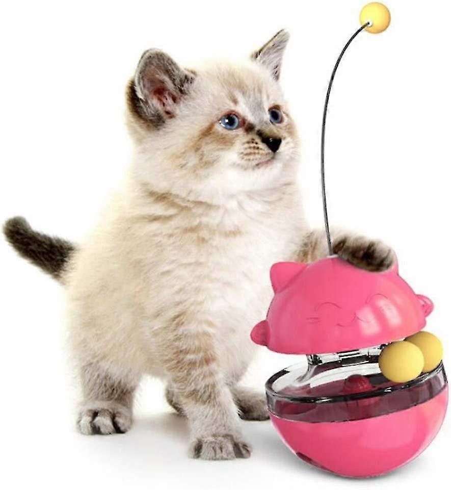 Cat Tumbler Feeder Dual Trackball Missing Ball Toy Pet Relief Interactive Training Educational Chew