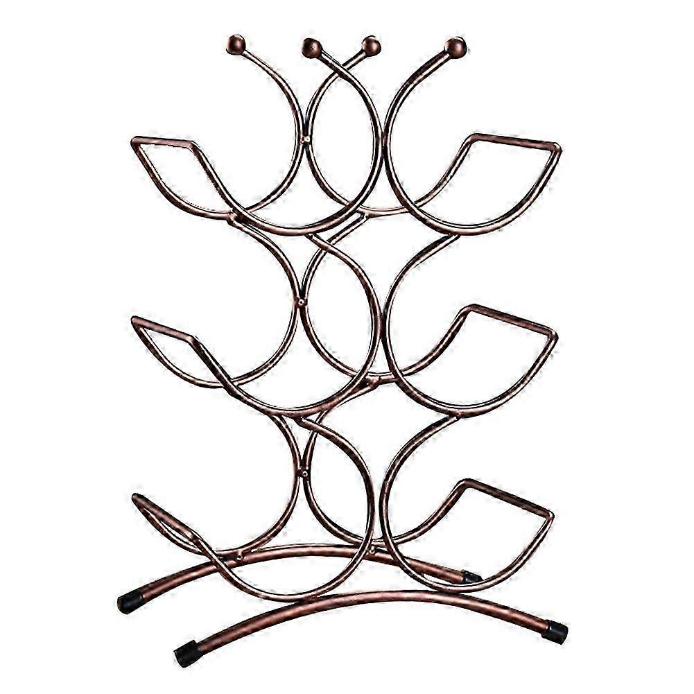 Wine bottle storage rack - iron art branch design for tabletop