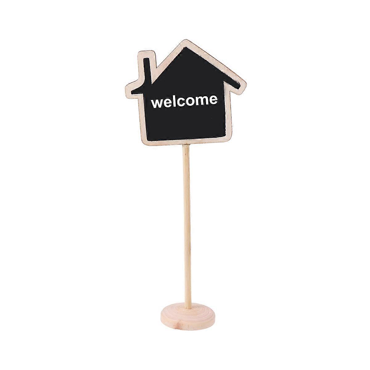 Chalkboard Sign With Base Decorative Mini Writing Board for Festive Event Wedding Use Birch Wood Material 10Pcs