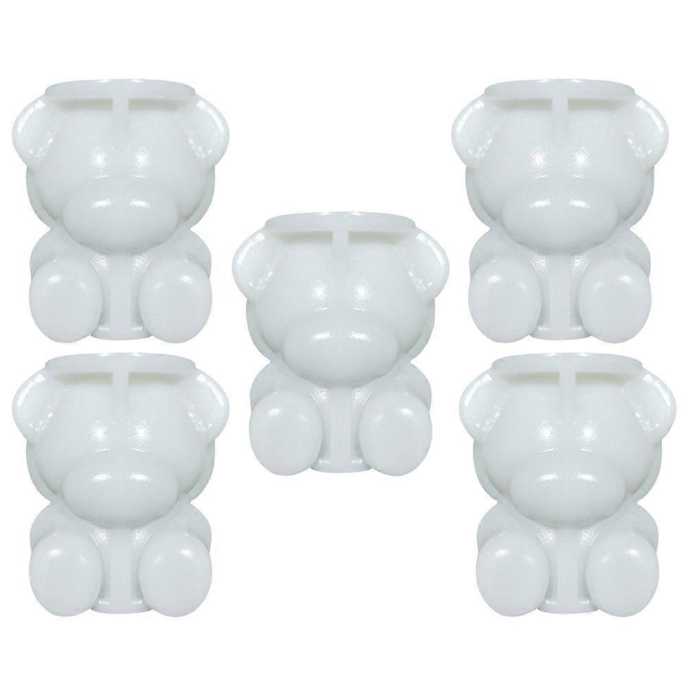 Bear Shape Ice Cube Tray Silicone Ice Shaper for Kitchen Use 5Pcs