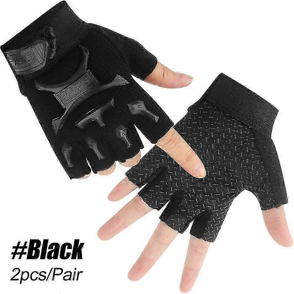 1Pair Kids Half Fingerless Gloves Non-Slip Gloves Adjustable Sports Gloves for Boys Girls Fishing Biking Exercise Roller Skating